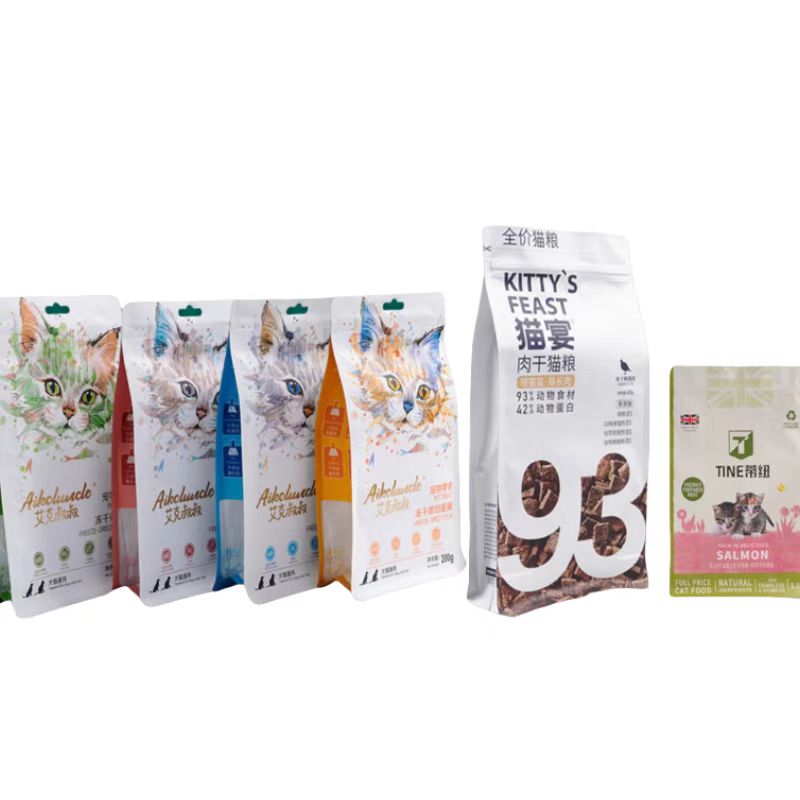 Hutsean izoztutako poltsa txakurren janaria ontziratzeko poltsa